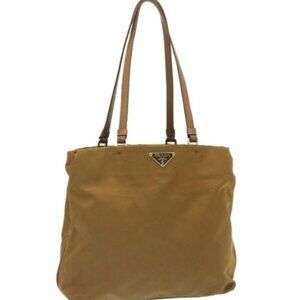 Authentic PRADA Hand Bag Nylon Brown